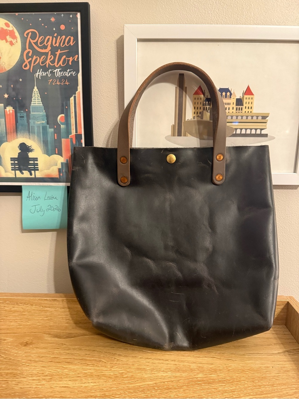 GUC KMM Glossy Grey Mini Tote NO STRAP